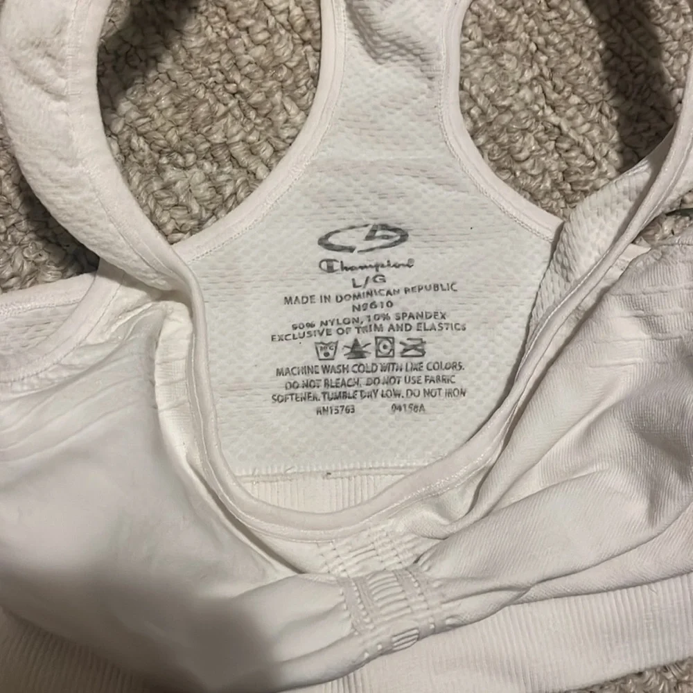 Girls C9 by Champion Athletic White Racerback Sports Bra- Like New Sz L